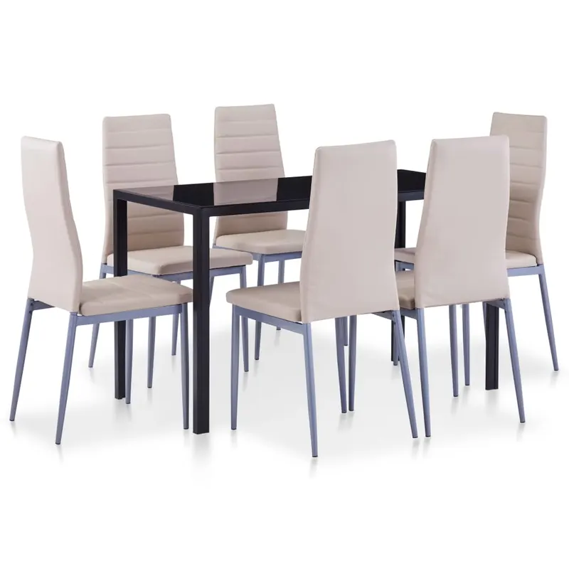 set mobilier de bucatarie, 7 piese, cappuccino