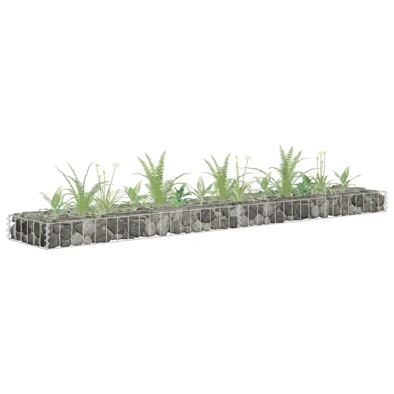 Strat inaltat gabion, 180x30x10 cm, otel galvanizat