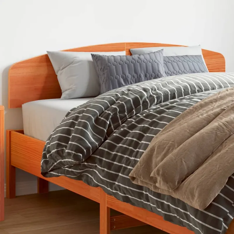 tablie de pat, maro ceruit, 150 cm, lemn masiv de pin