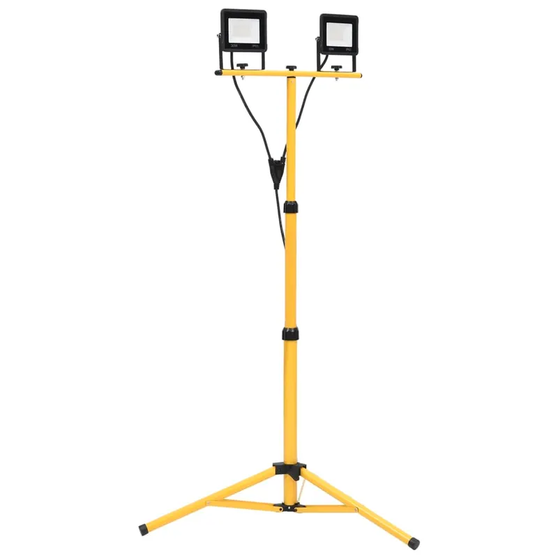 proiector led cu trepied, 2x30 w, alb cald