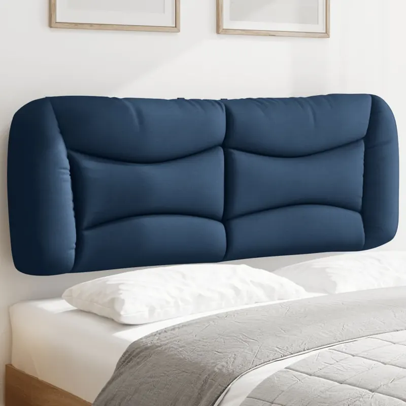 perna pentru tablie de pat, albastru, 140 cm, material textil