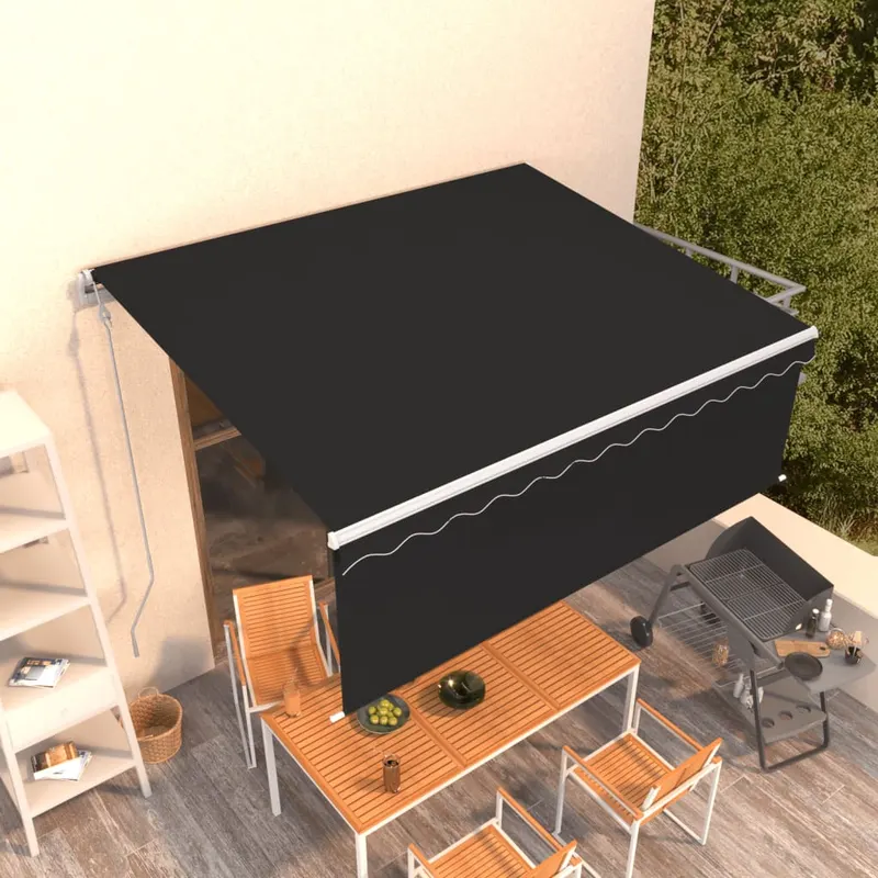 copertina retractabila automat cu stor, antracit, 4,5x3 m