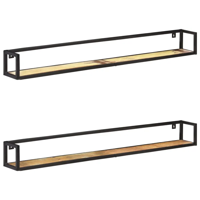 rafturi de perete, 2 buc., 160 cm, lemn masiv reciclat