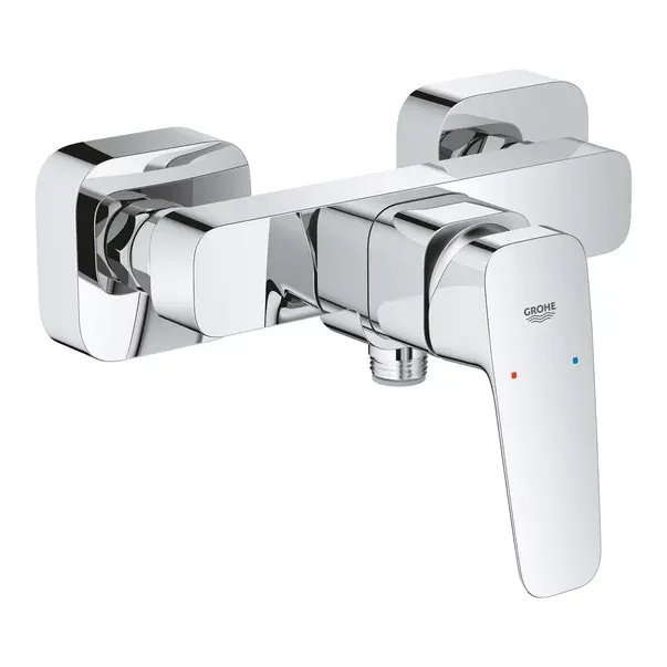 Baterie dus Grohe 1018240000, 0.8 bar, 145 mm, 214 mm, 2 orificii instalare, 1 2 dimensiune racord furtun, Crom
