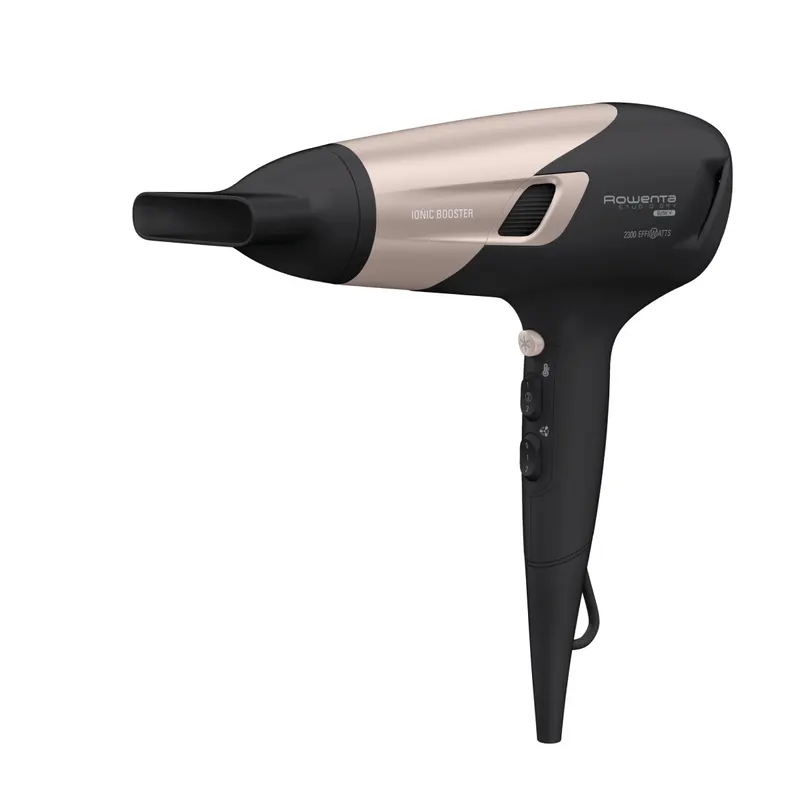 Uscator de par Rowenta Studio Dry Glow CV5831F0, 2100W, 6 trepte de viteza si temperatura, tehnologie Thermo control, difuzor pentru volum, negruroz