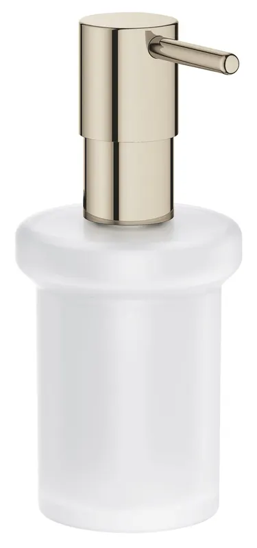 Dozator sapun Grohe 40394BE1, Essentials, pe suport, 160 ml, sticla, metal, lucios, nichel