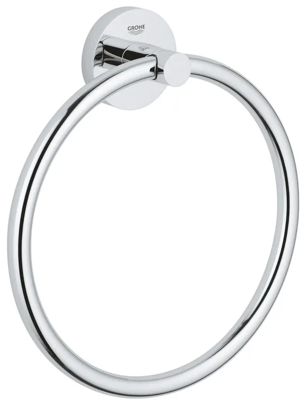 Inel prosop Grohe 41174000, 200 mm, 1 rafturi, 2 orificii instalare, pivotanta, pe perete, metal, Crom