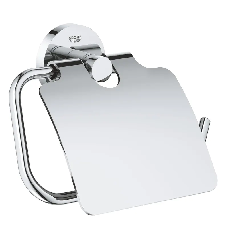 Suport hartie igienica Grohe 40367001, 167 mm, 119 mm, 1 role hartie, 1 orificii instalare, pe perete, Crom