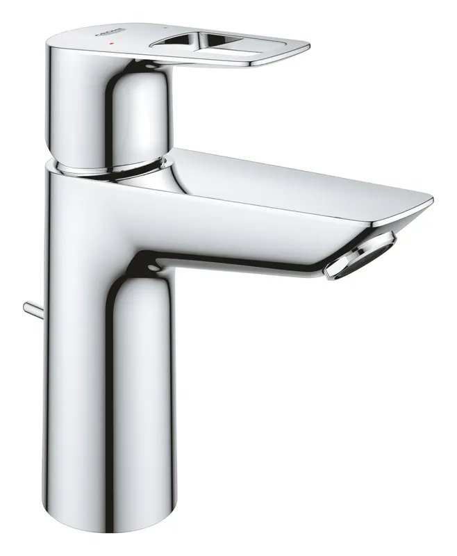 Baterie lavoar Grohe 23762001, Bauloop, tip comanda monocomanda, tip instalare pe lavoar, marime m, crom