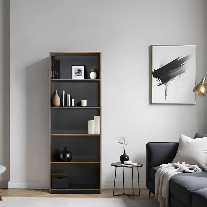 Biblioteca KTP-350-BB-1 Home Collection® Modern, 5 rafturi, 64x182x26 cm - Antracit