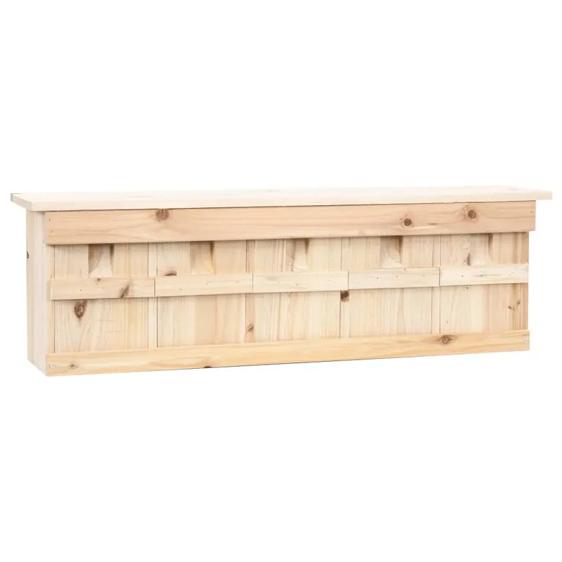 casuta de vrabii cu 5 incaperi, 68 x 15 x 21 cm, lemn de brad