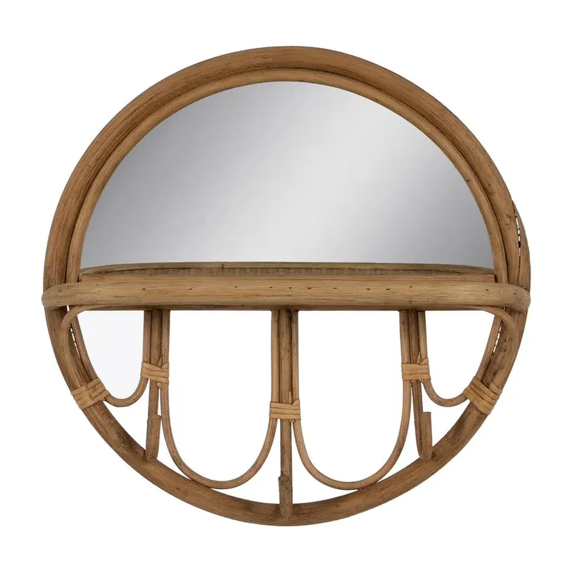 Oglinda de perete RUSTIS Ø42 CM - Lemn