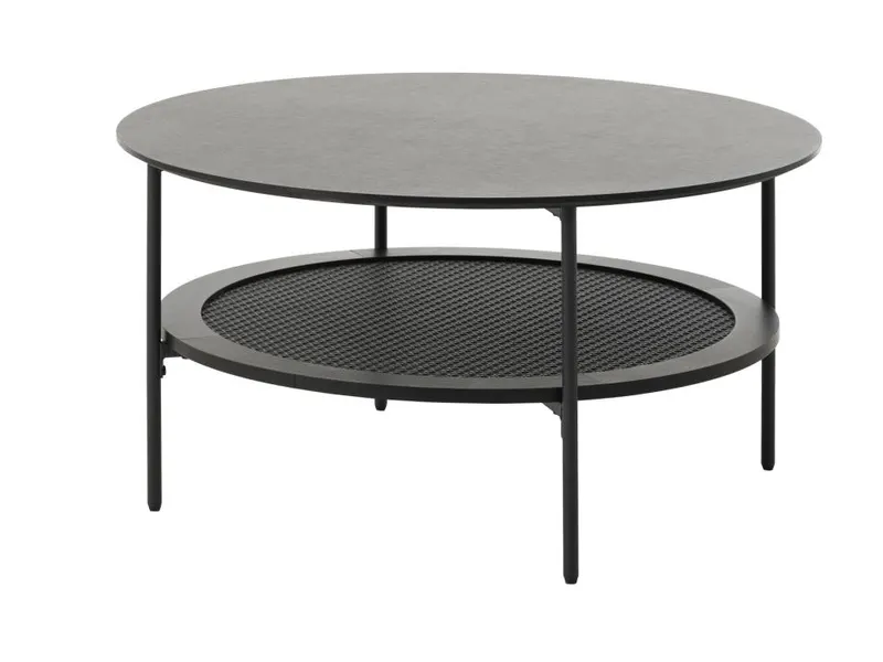 Masuta de cafea VAROLA Ø80 x 40 CM - Negru