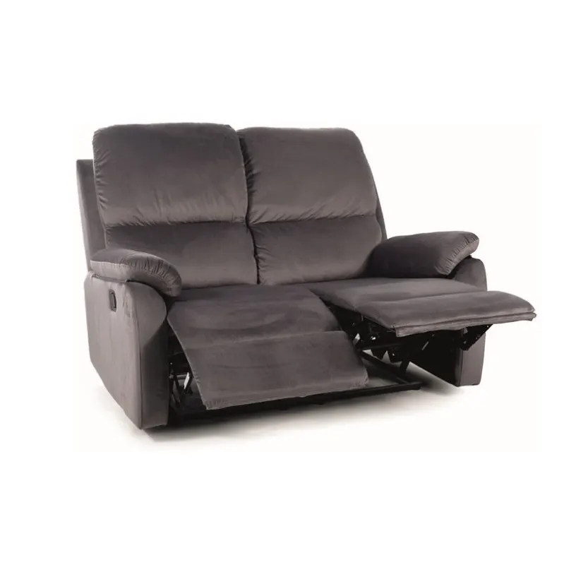 Canapea 2 locuri FALSTARD RECLINER VELVET 136 CM - Grey