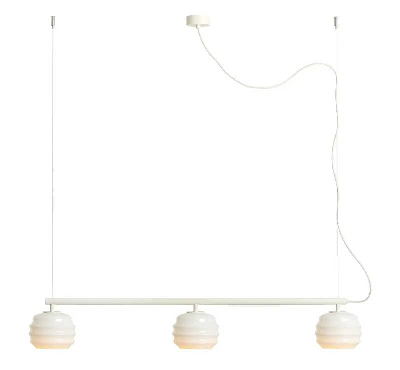 Lampa suspendata MOLN 3 - Alb bumbac