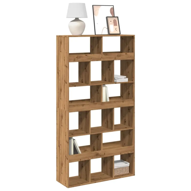 biblioteca, stejar artizanal, 100x33x187,5 cm, lemn prelucrat