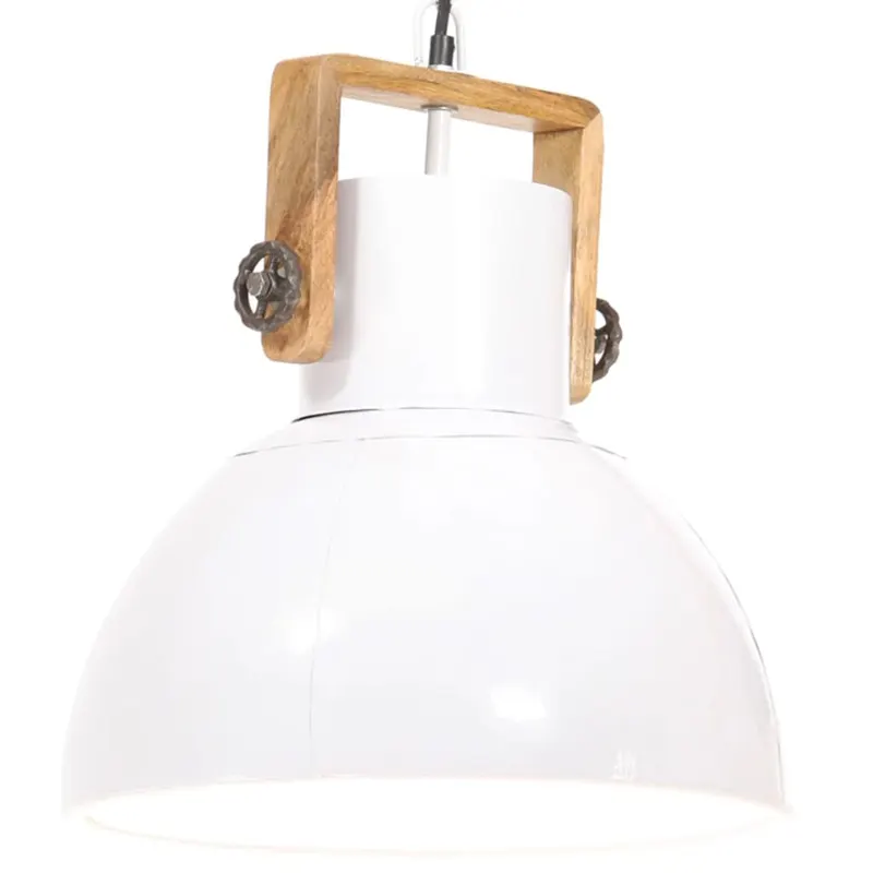 lampa suspendata industriala, 25 w, alb, 40 cm, e27, rotund