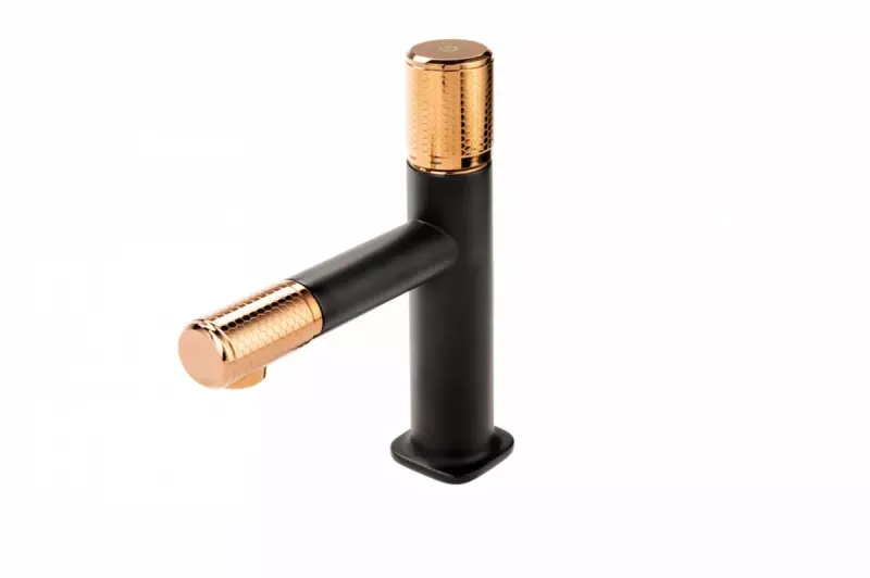 Baterie lavoar FDesign Ardesia FD1-ARD-2-25, 3 8 , marimea M, cartus ceramic, fara ventil, mat, negru cupru