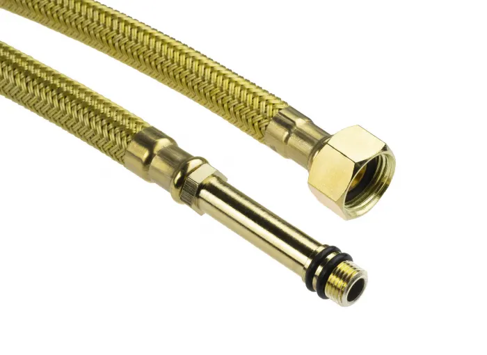 Furtun de racordare, pentru baterii cu montare pe consola, 40 cm, auriu, Deante