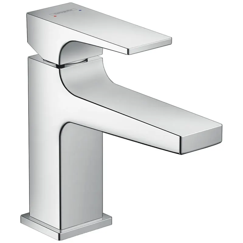Baterie lavoar cu ventil Hansgrohe Metropol 100, cartus ceramic, tehnologie QuickClean, crom
