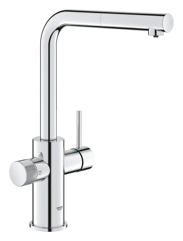 Baterie bucatarie Grohe 30590000, 1 bar, 367 mm, 223 mm, 1 orificii instalare, 2 sprayuri, 180 unghi pivotare, Crom
