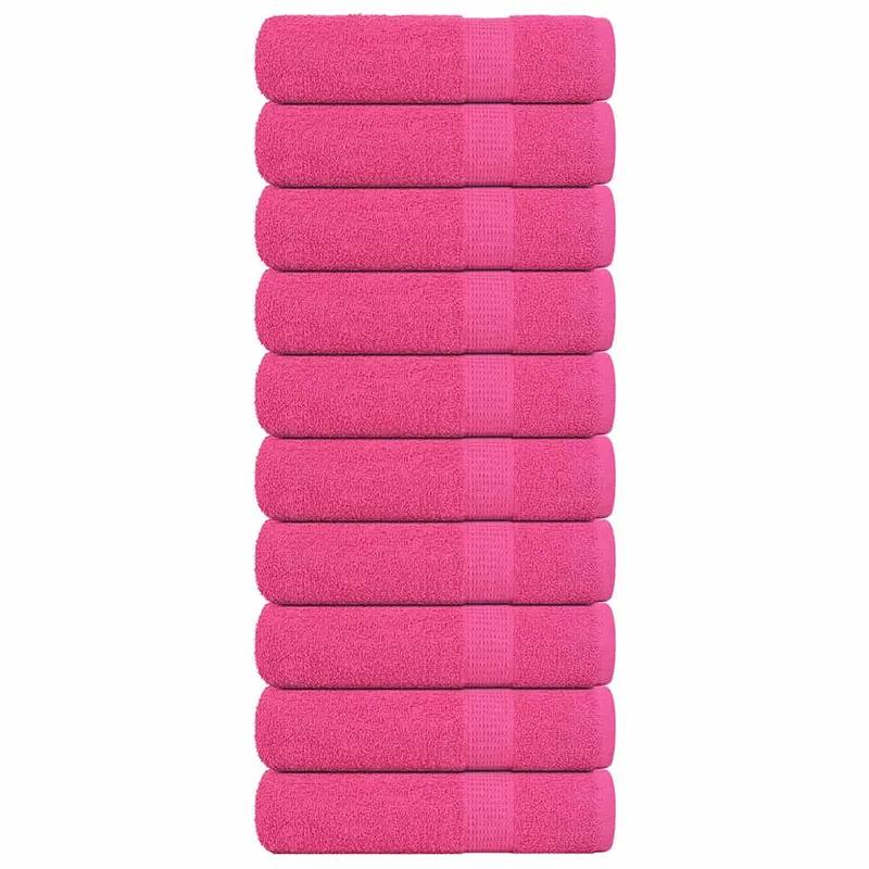 Prosoape de maini, frogn, 10 buc., roz, 50x100 cm, 360 g/m2