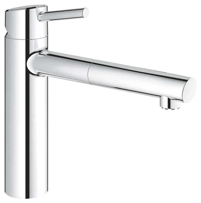 Baterie bucatarie Grohe 31214001, Concetto, tip comanda monocomanda, forma pipa tip l, marime medie, crom