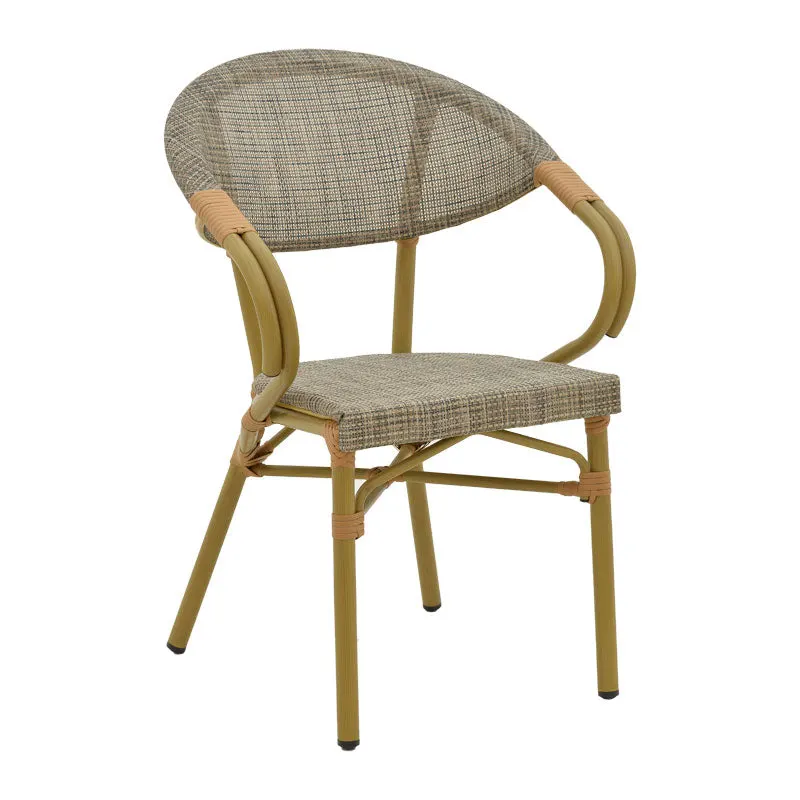 Scaun de gradina Isaia Gri - Negru 57x57x83 cm - Gri