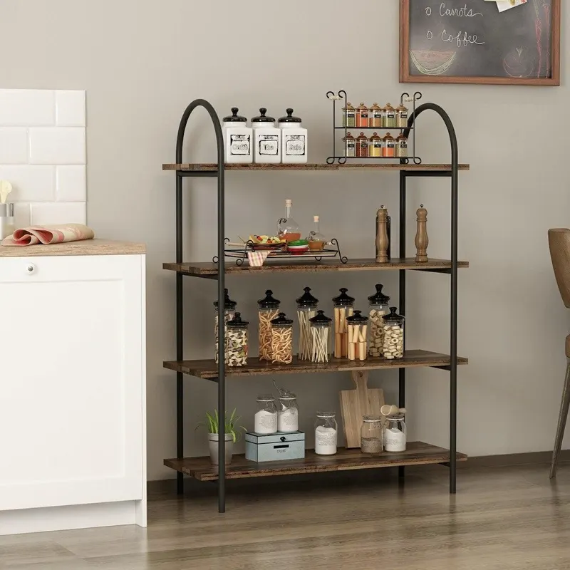 Biblioteca Dita 120, Nuc, 90x120x34 cm - Nuc