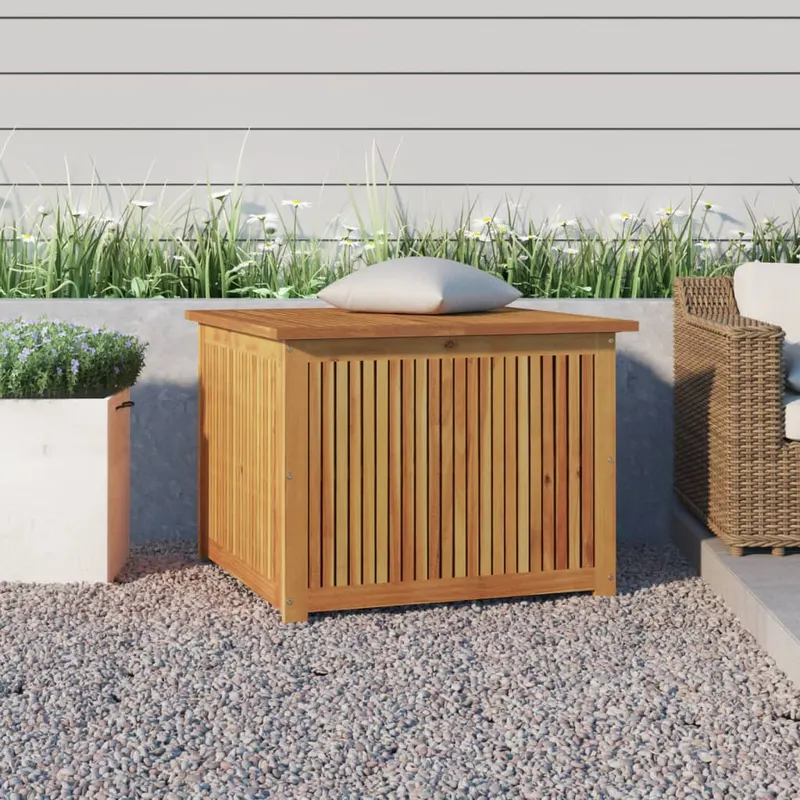 lada depozitare pentru gradina 75x75x58 cm lemn masiv acacia