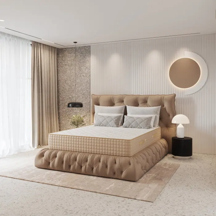 Saltea superortopedica LUX MEMORY cu arcuri, 180x200 cm, H 29 cm, fata vara fata iarna