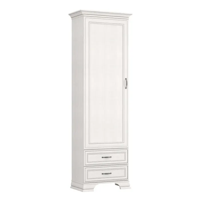 Biblioteca TIFFANY II, 1 usa, 2 sertare, crem fineline, 69x39,9x212,1 cm