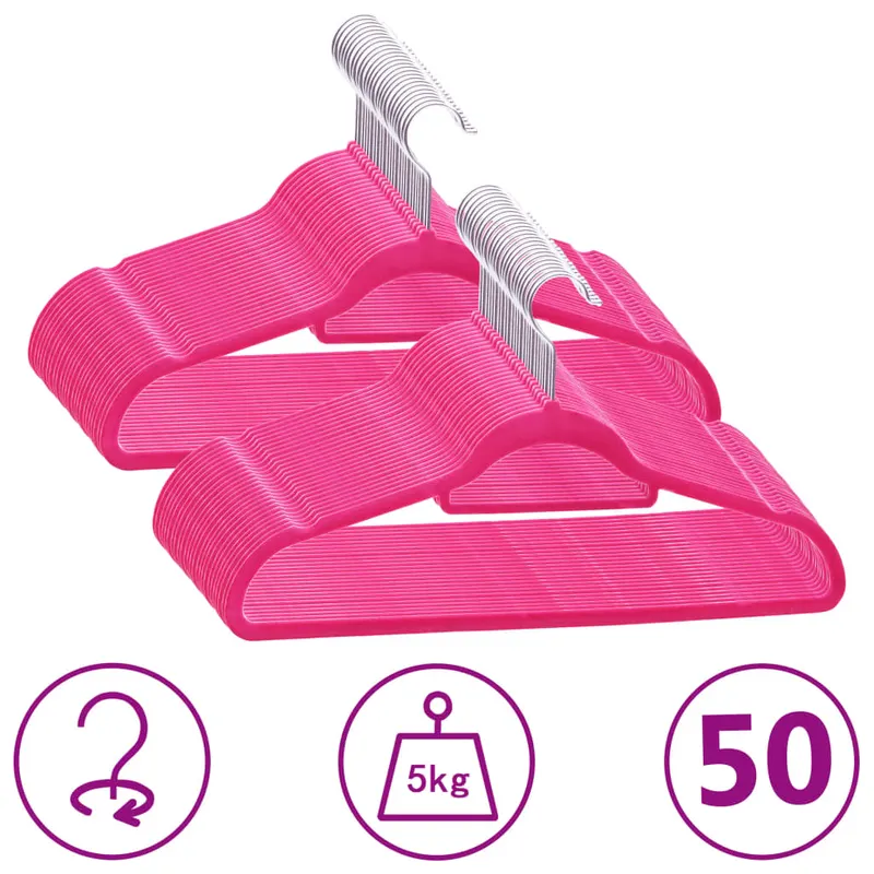 set de umerase anti-alunecare, 50 buc., roz, catifea