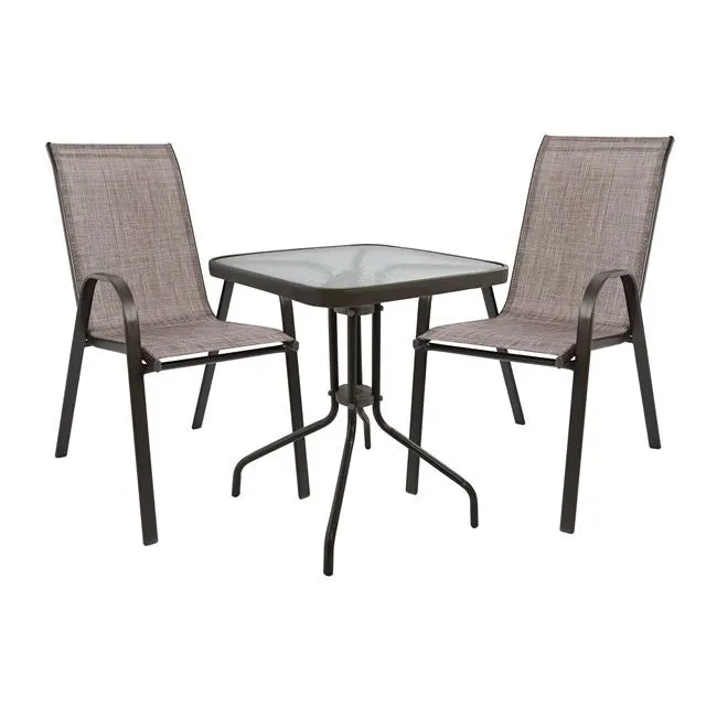 Set masa si scaune ANZIO 60x60x72cm - Maro