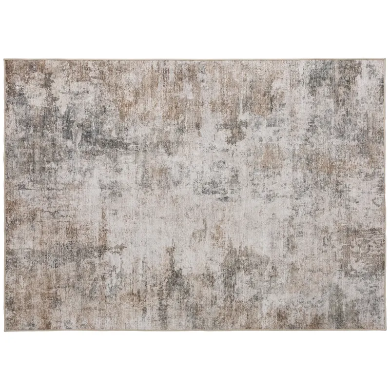 HOMCOM Covor pentru living, poliester, model artistic modern, lavabil, maro