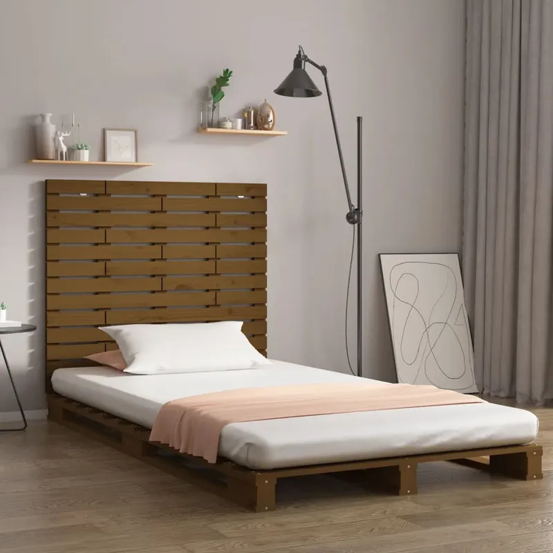 tablie de pat pentru perete, maro miere, 126x3x91,5 cm lemn pin