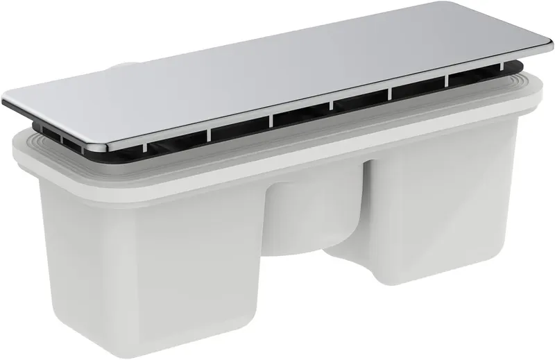 Evacuare cada dus Ideal Standard Flat, 22 x 9.5 cm, evacuare orizontala, crom, T4493AA
