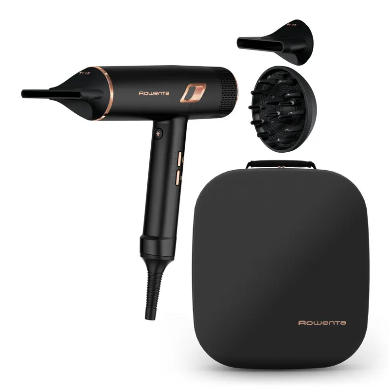Uscator de par Rowenta Ultimate Experience Maestria CV9920F3, 2000 W, 3 trepte de viteza si temperatura, set complet de accesorii, jet de aer rece