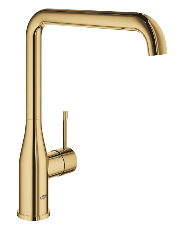 Baterie bucatarie Grohe 30505GL0, Essence, 3 8 , inalta, tip L, lucios, auriu