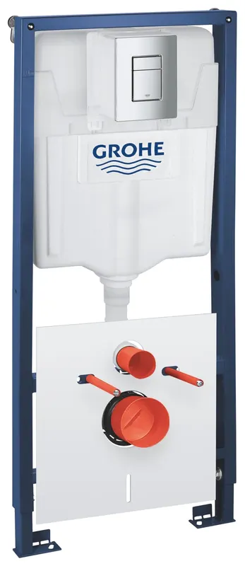 Set 3in1 cadru WC Grohe 39930000, 1130 mm, 500 mm, 90, 110 mm, 2 moduri spalare, incastrat, clapeta crom