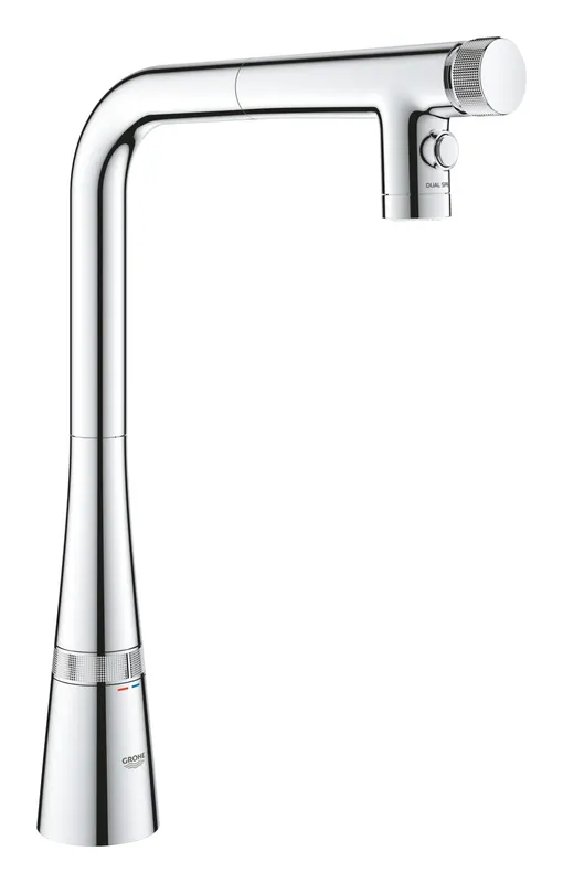 Baterie bucatarie Grohe 31888000, 1 bar, 376 mm, 200 mm, 1 orificii instalare, 2 sprayuri, 180 unghi pivotare, Crom