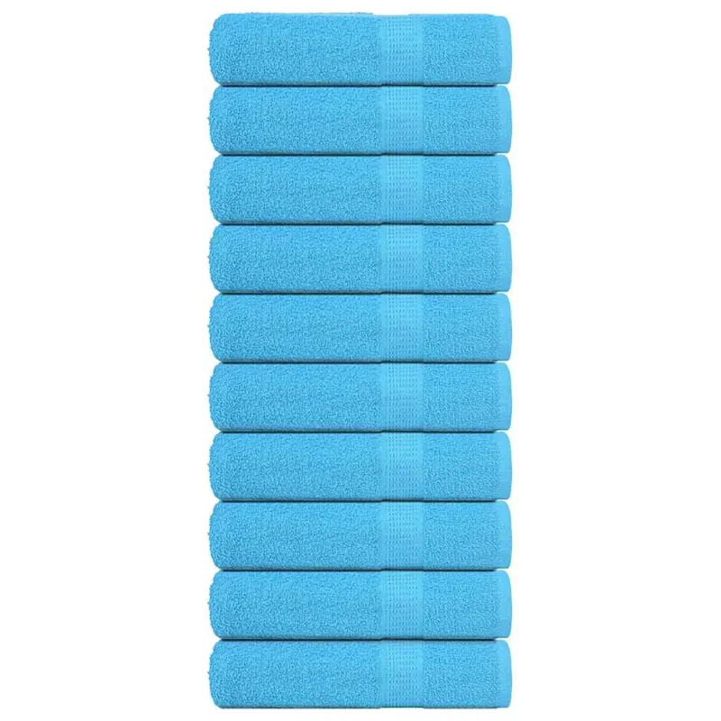 Prosoape de maini, frogn, 10 buc., turcoaz, 50x100 cm, 360 g/m2