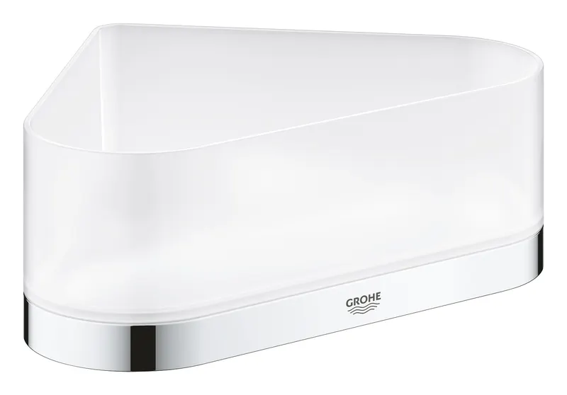 Raft Grohe 41038000, colt Selection, tip instalare pe colt, numar orificii instalare 2, elemente fixare ascunse, crom