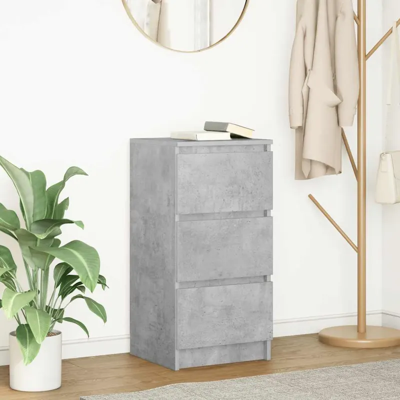 bufeta gri beton 37,5x35x76 cm lemn prelucrat