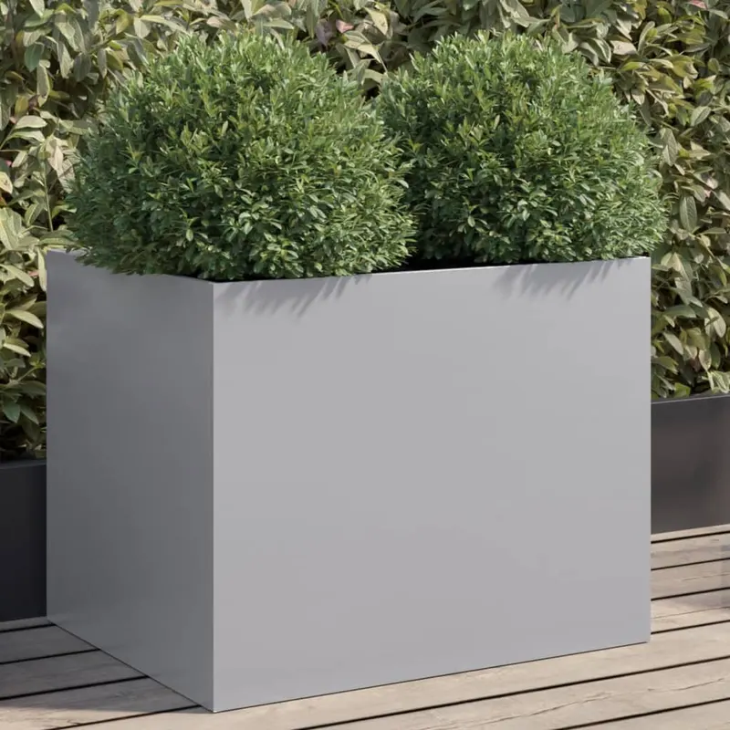 jardiniera, argintiu, 62x47x46 cm, otel galvanizat