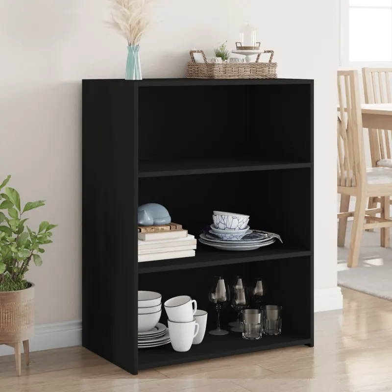 servanta, negru, 70x41x93 cm, lemn prelucrat