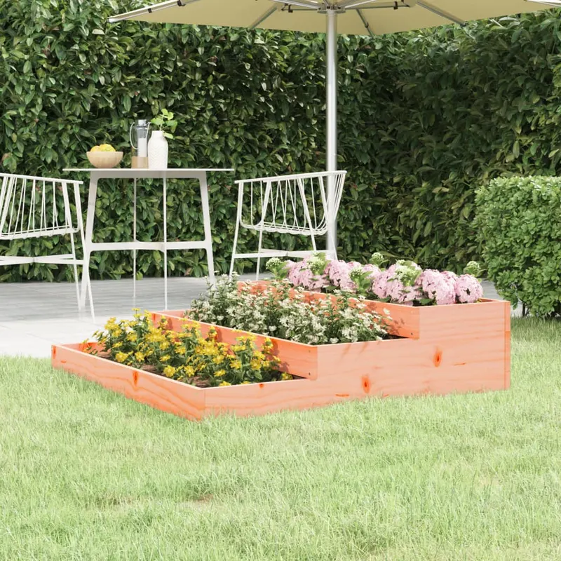 jardiniera, 107x107x27 cm, lemn masiv douglas