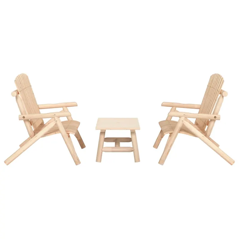 set mobilier de gradina, 3 piese, lemn masiv de molid