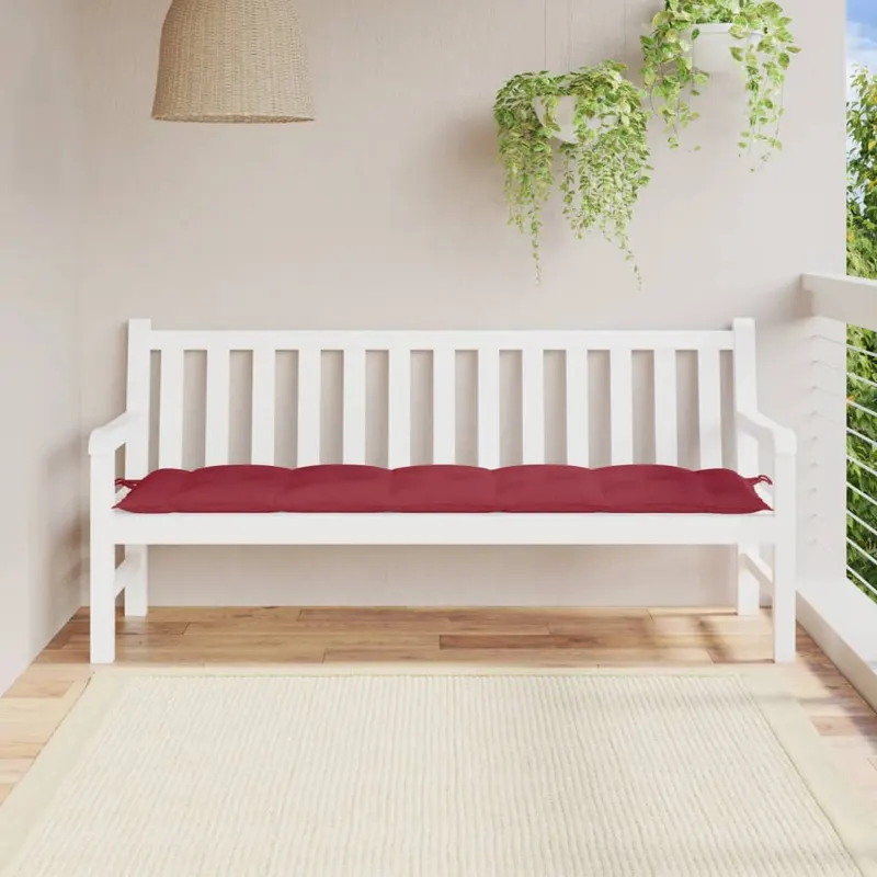 perna banca de gradina, rosu vin, 180x50x7 cm, material oxford