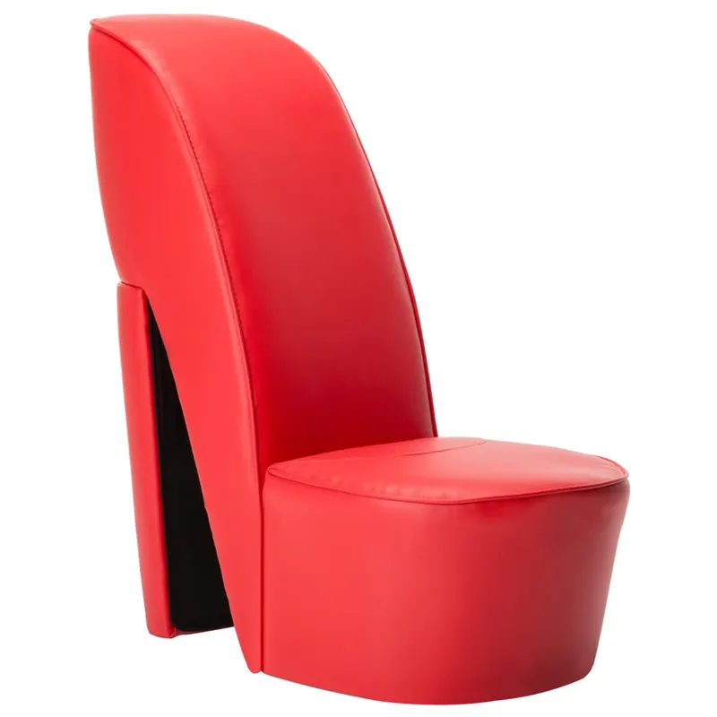 scaun, design toc inalt, rosu, piele ecologica